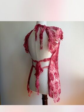 bebe Rose Pink Embellished Lace Shrug